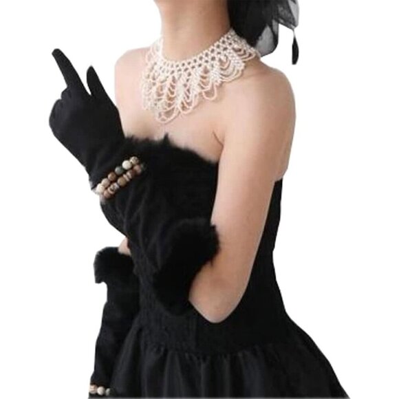 Somimi Dissent Collar Necklace, Detachable Pearl Beaded Choker Feminist Jewelry - Picture 6 of 7